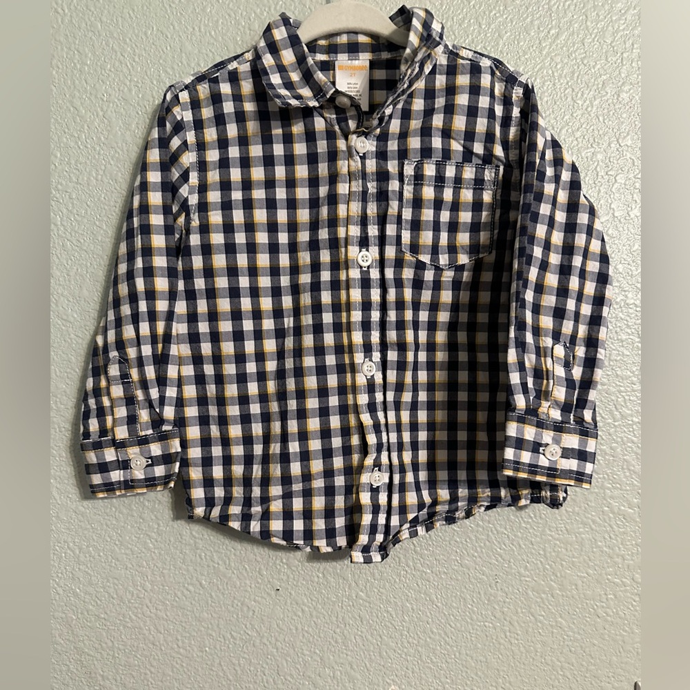 Toddler long-sleeve button down shirt by Gymboree.